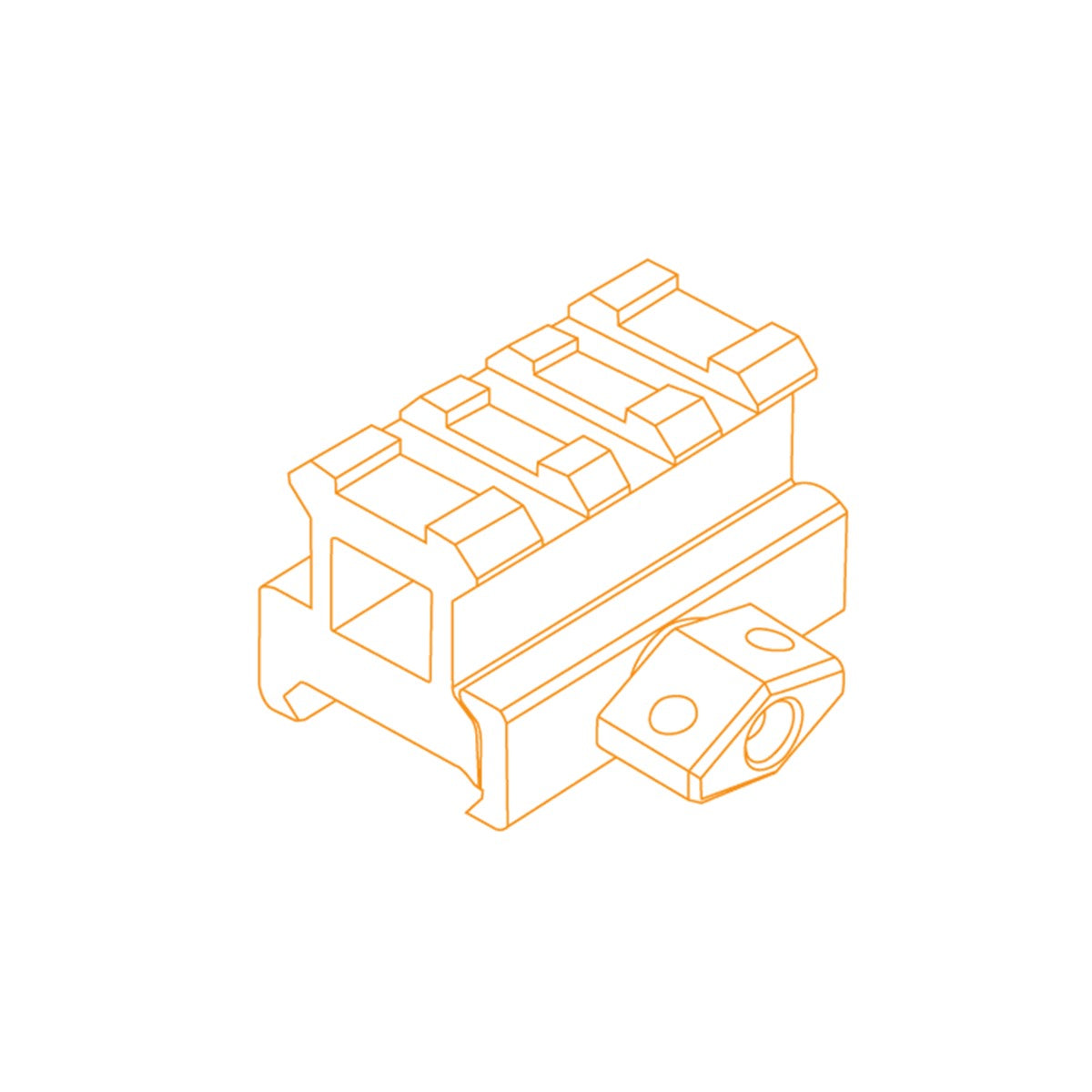 UTG MNT-RS08S3 3-Slot Riser Mount Vollansicht