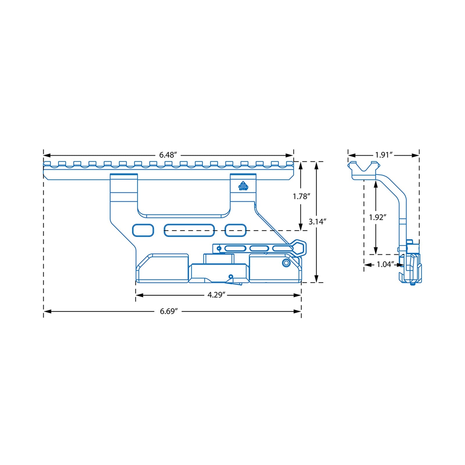 UTG MT-UAK01 ACCU-SYNC AK QR Side Mount Massgrafik