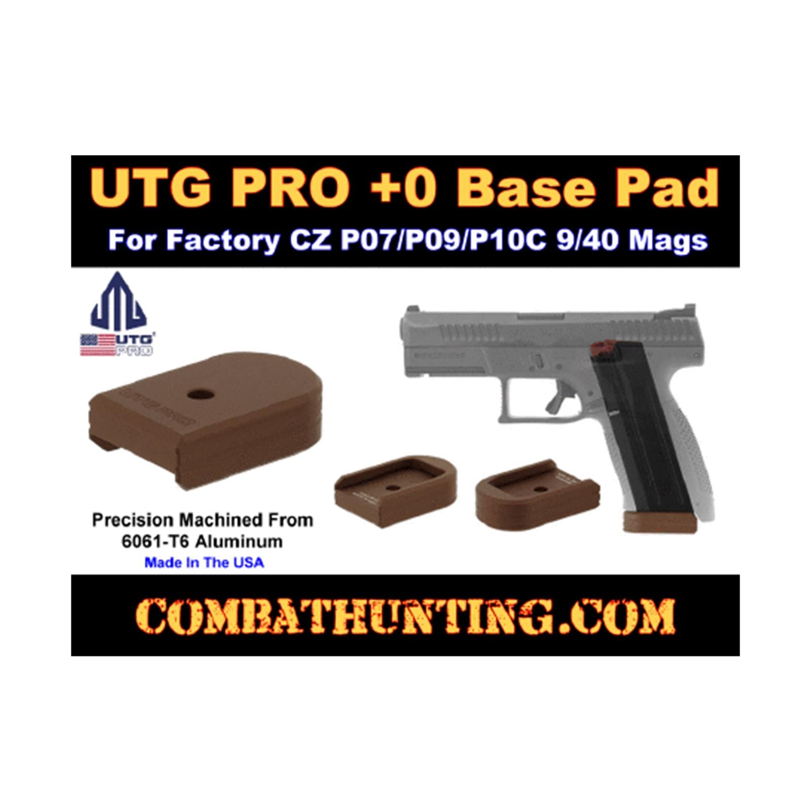 UTG PRO PUBCZ01Z CZ P07 P09 P10C Base Pad Matte Bronze quadratisch