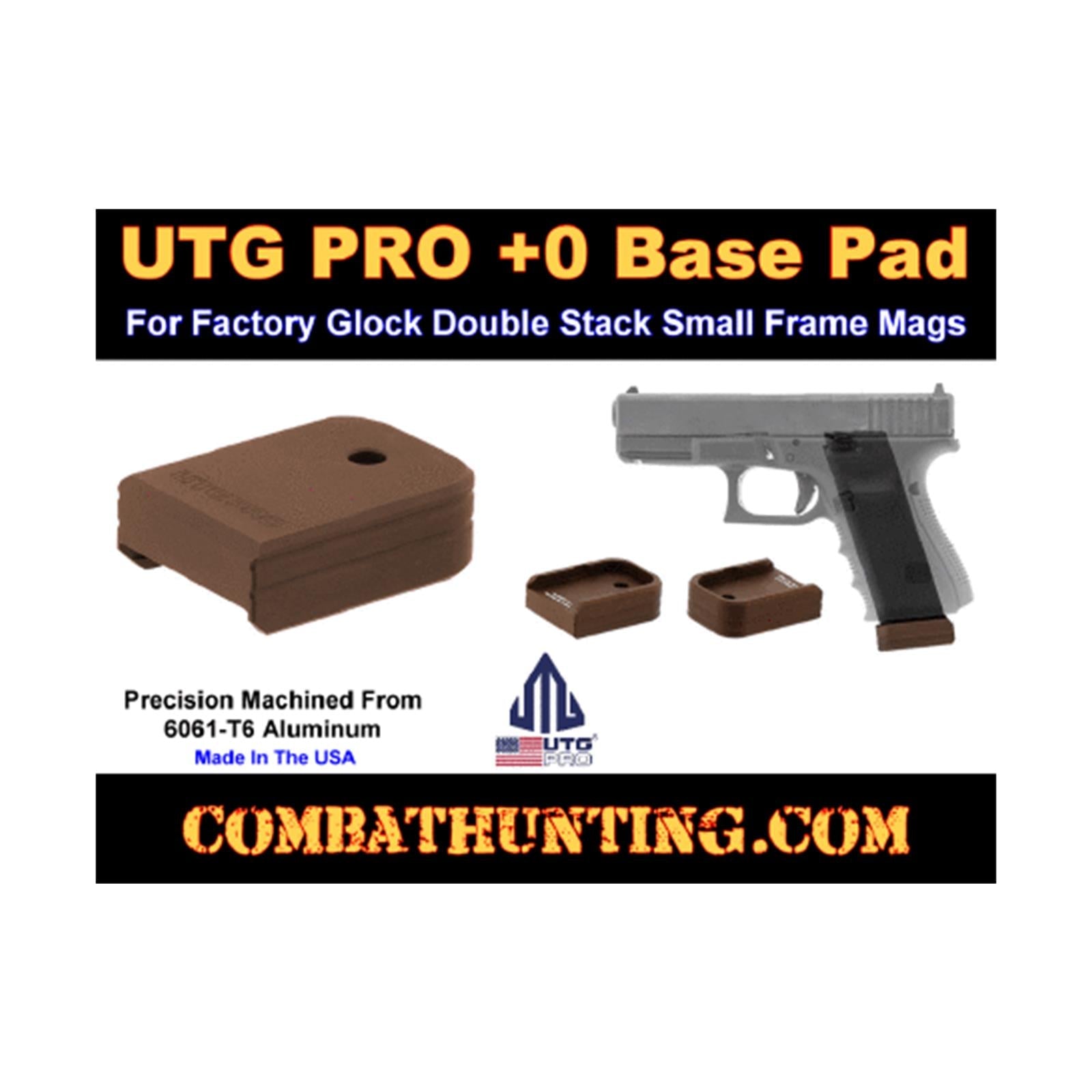 UTG PRO PUBGL01Z Glock Small Frame Base Pad Matte Bronze quadratisch