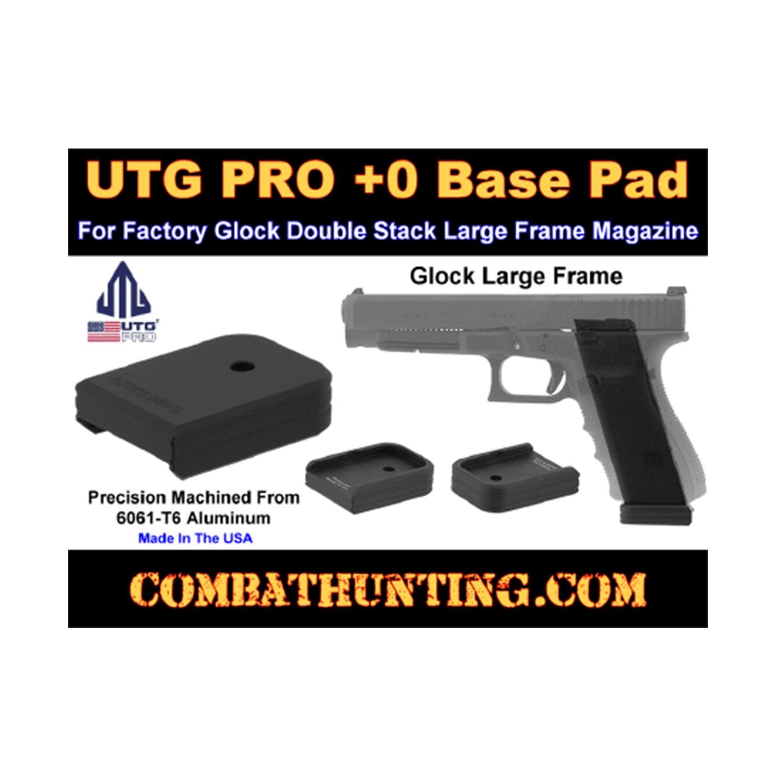 UTG PRO PUBGL02 Glock Large Frame Base Pad Matte Black quadratisch