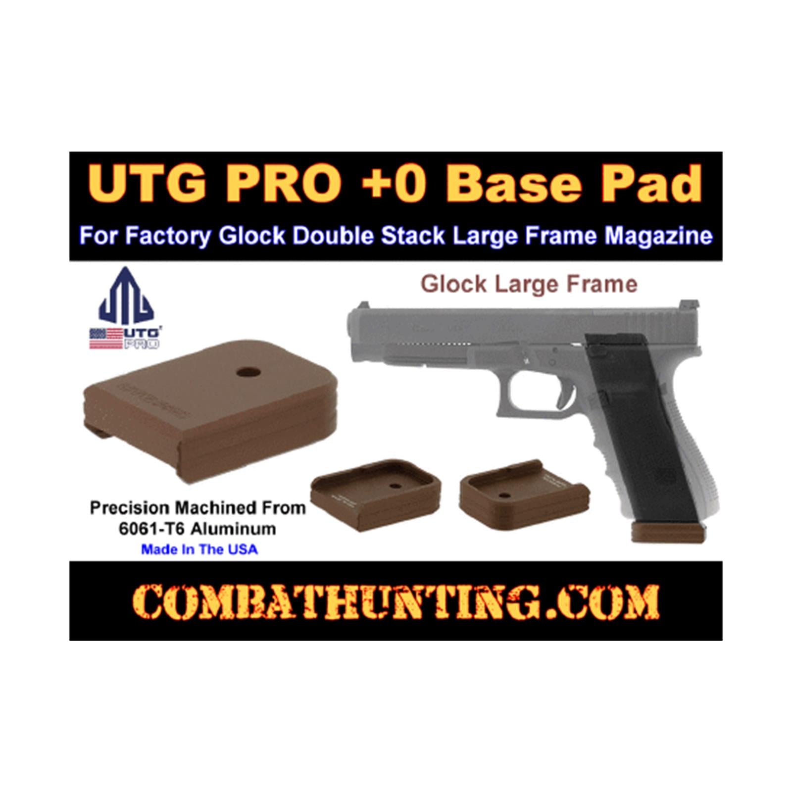 UTG PRO PUBGL02Z Glock Large Frame Base Pad Matte Bronze quadratisch
