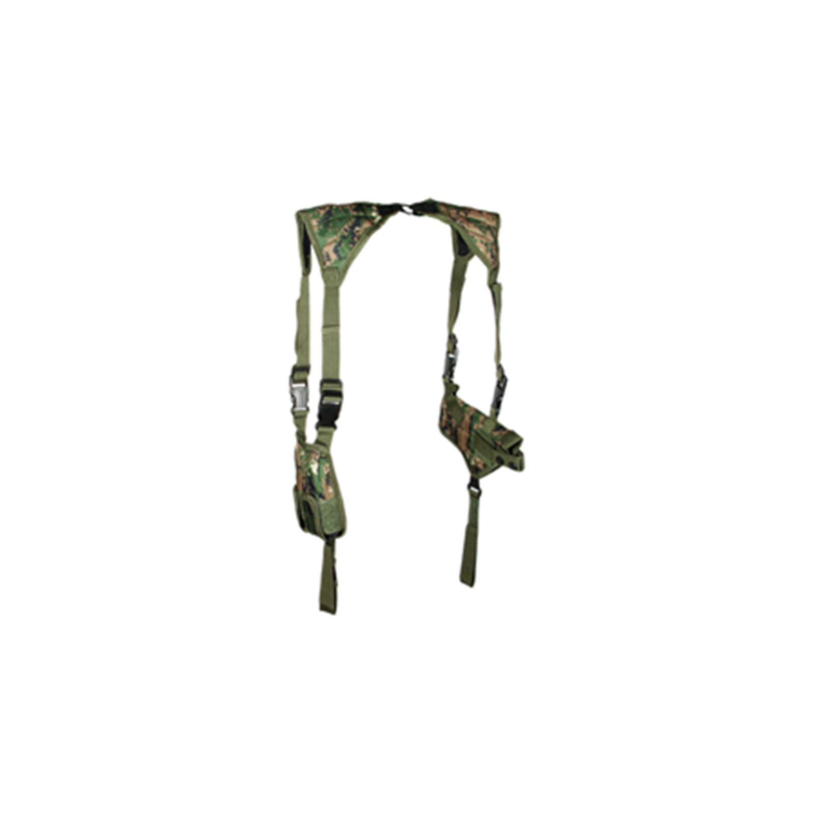 UTG LE Grade Horizontal Shoulder Holster Woodland Digital PVC-H170E