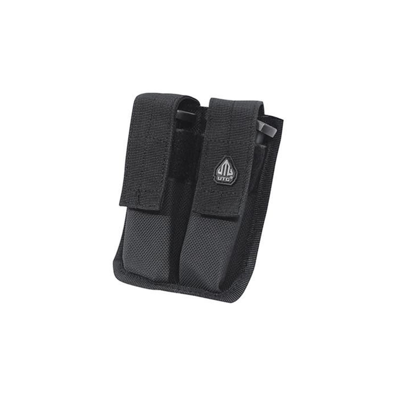 UTG PVC-MP2 Dual Pistol Mag Pouch Black quadratische Produktansicht