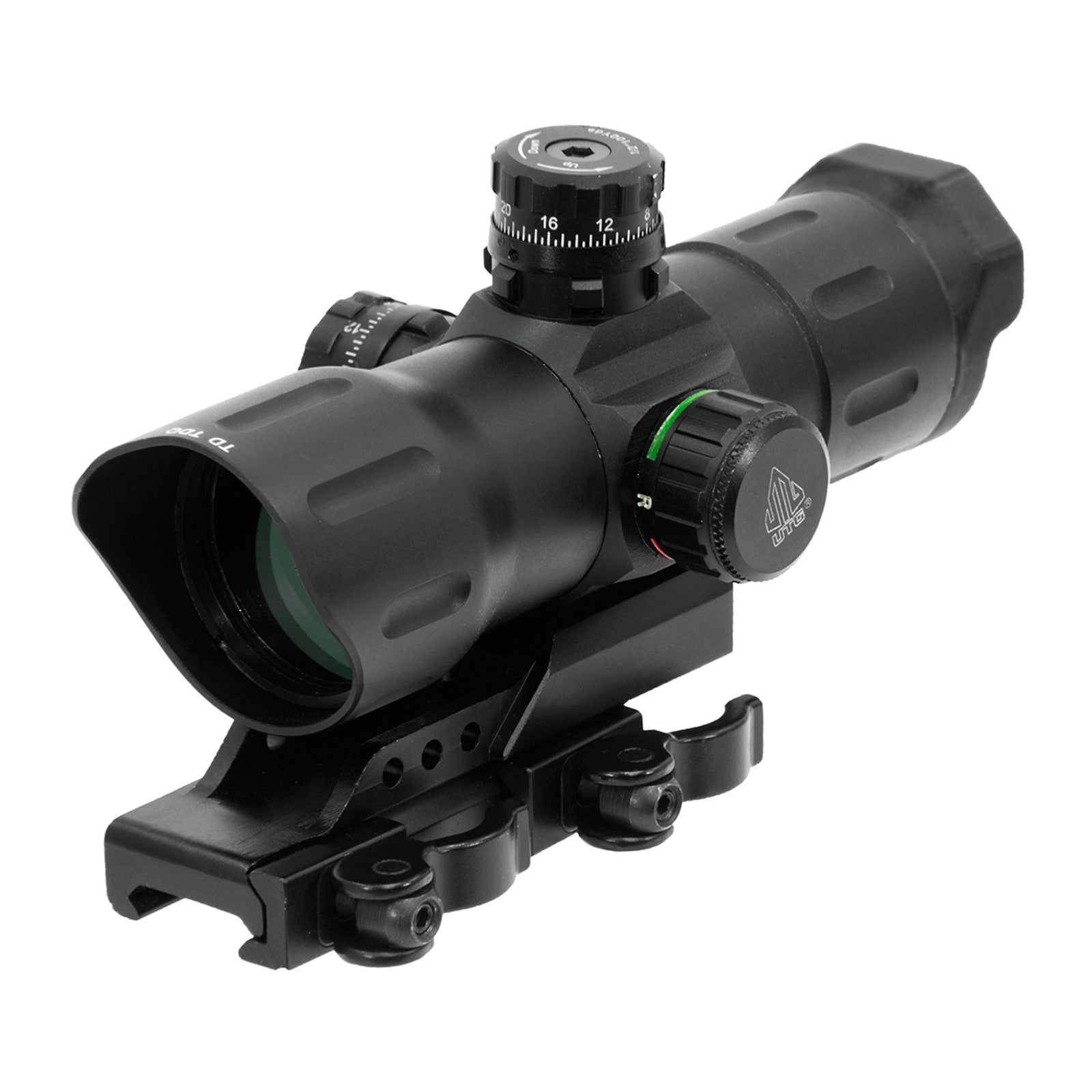 UTG SCP-TDTDQ 6 Zoll ITA Red Green CQB T-Dot Sight mit Offset Mount
