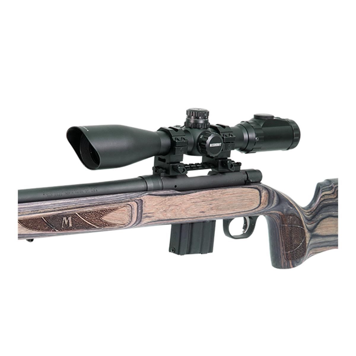 UTG 3-12x44 Glass Mil-Dot Scope Detailansicht quadratisch