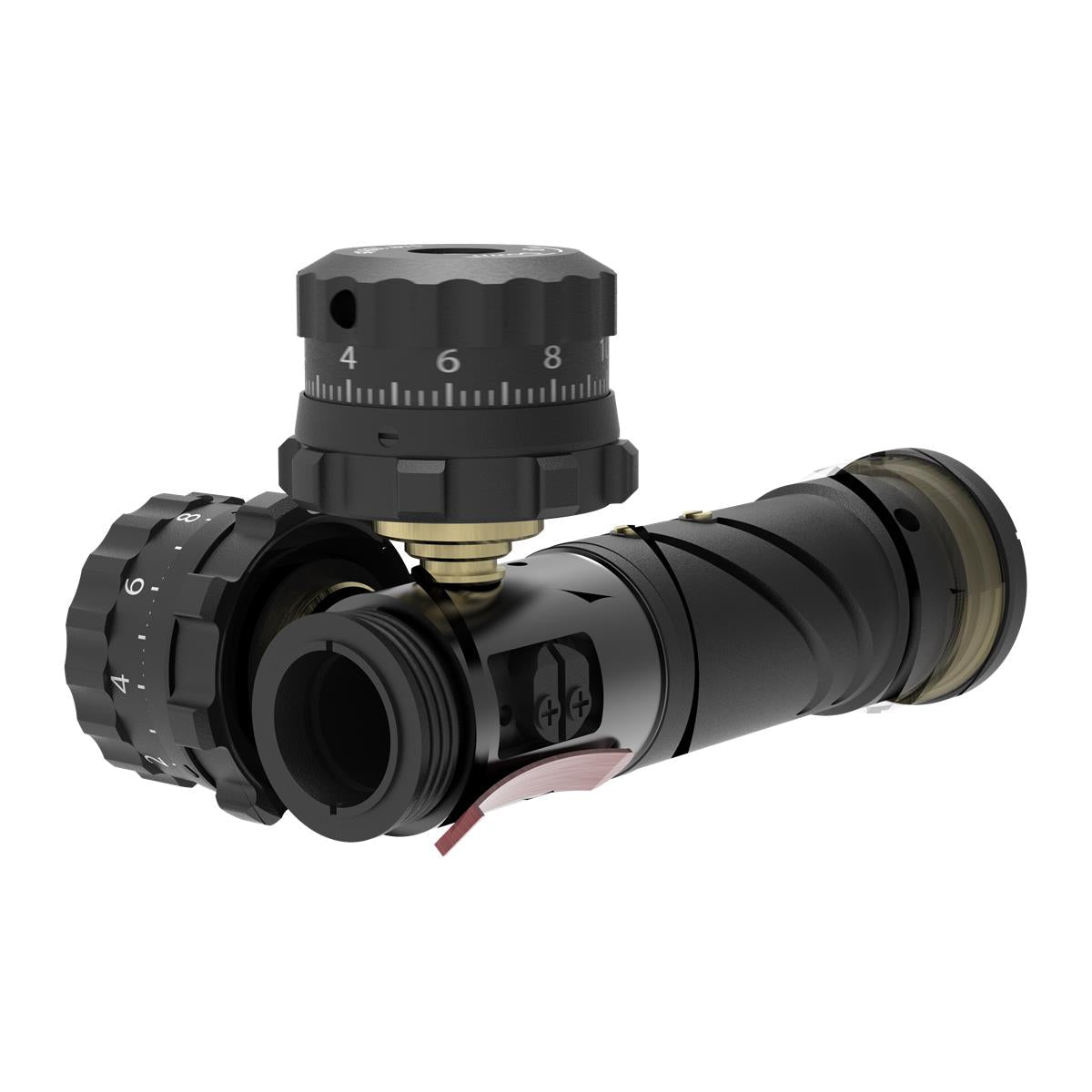 UTG 3-12x44 Compact Scope technische Featuregrafik quadratisch