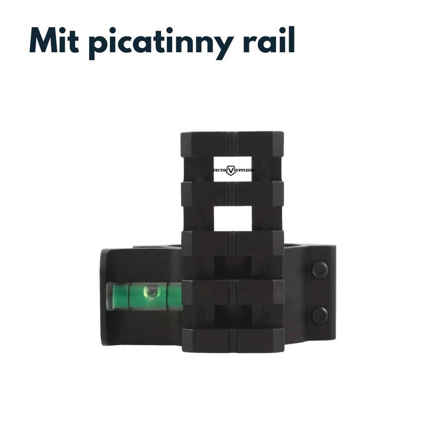 VectorOpticsVector Optics SCACD - 07 Wasserwaage mit 21mm Picatinny Rail zur Montage am 30/25,4mm Tubus - Black Raptor
