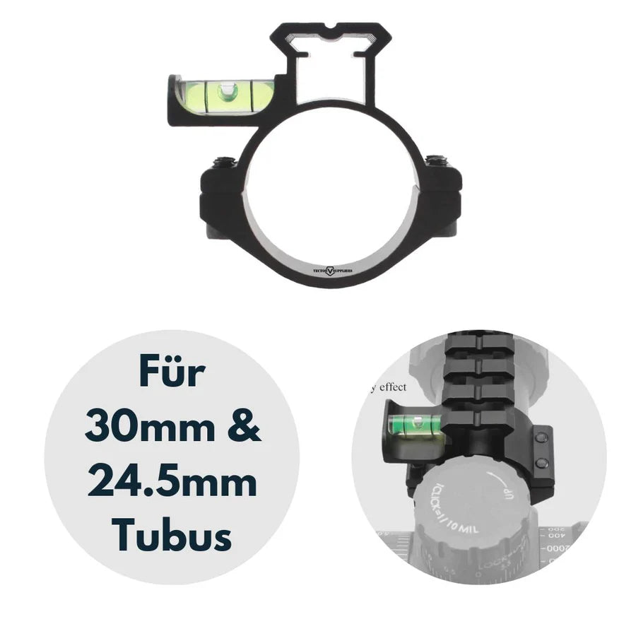 VectorOpticsVector Optics SCACD - 07 Wasserwaage mit 21mm Picatinny Rail zur Montage am 30/25,4mm Tubus - Black Raptor