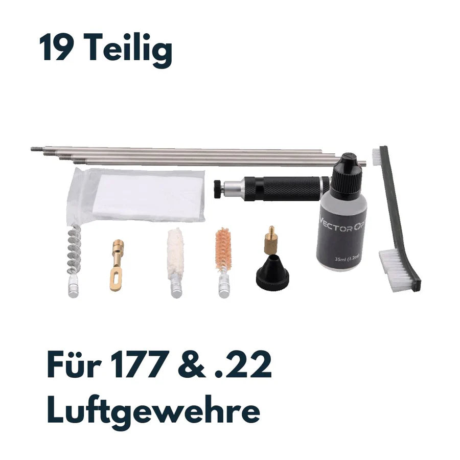 VectorOpticsVector Optics SCCK - 10 Gunpany 19 Teile Waffenreinigungsset .177 und .22 - Black Raptor