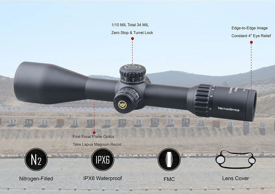 VectorOpticsVector Optics SCFF - 29 - Continental x6 4 - 24x56 FFP VCT - 34FFP (34 mm) - Black Raptor