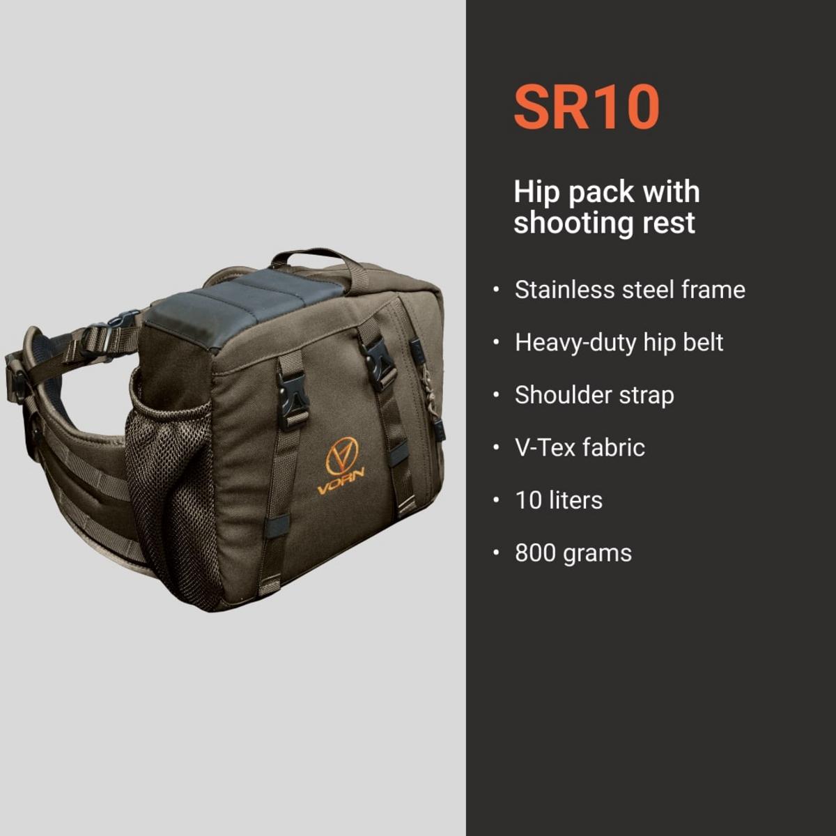 VORN SR10 Hüfttasche Ash Green – seitliche Studioansicht