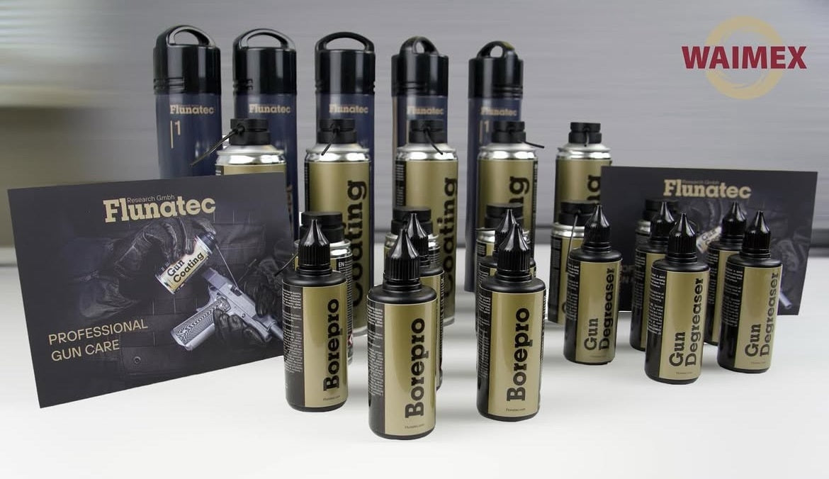 Fluna Tec Starterpaket Waffenpflege mit Set Nr. 1, Gun Degreaser, Gun Coating und BorePro