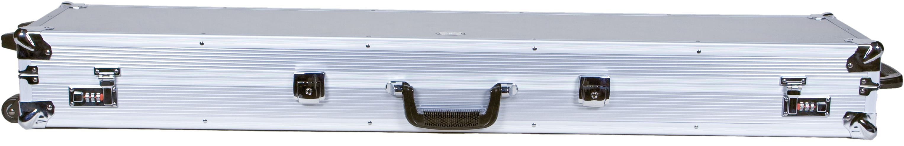 Franzen Waffenkoffer auf Rollen, Alusilber ca. 4,6 kg, Größe: ca. 125 x 26 x 13 cm – Ansicht 1