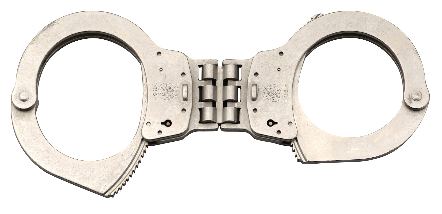 Smith & Wesson M1-1 Scharnier-Handfessel in Nickel – Produktansicht