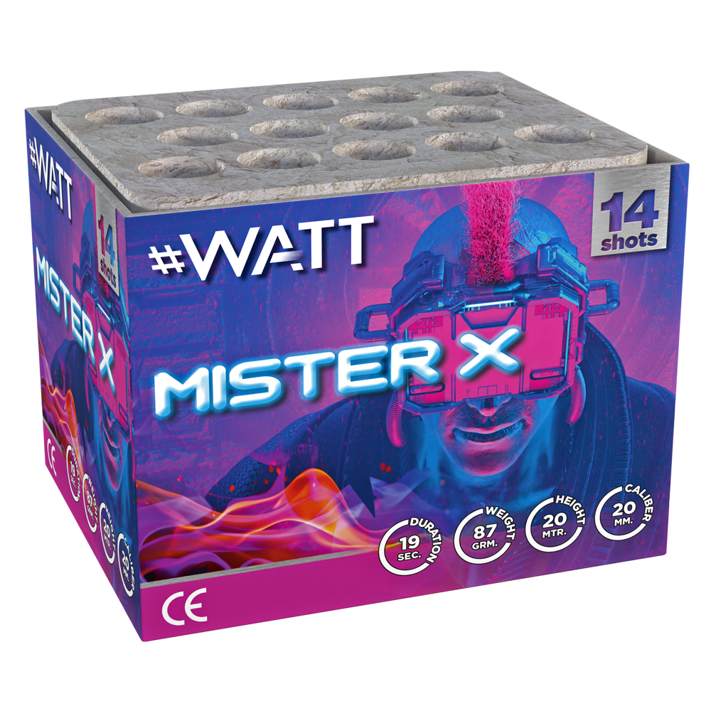 WATT Mister X 14-Schuss Feuerwerksbatterie