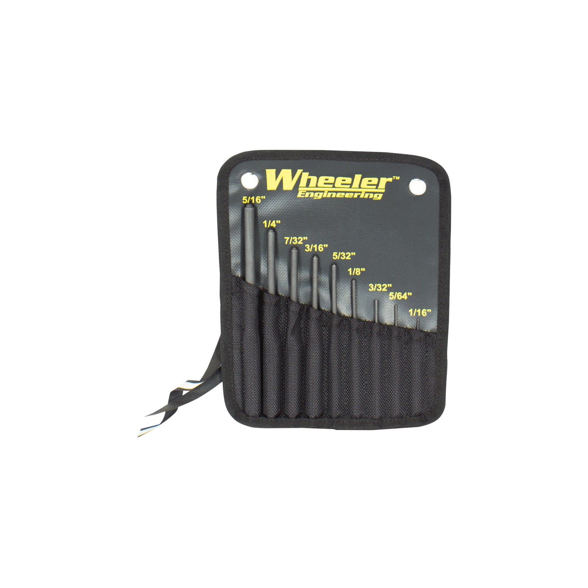 Wheeler Rollstift-Dornsatz 204513 mit neun Größen in Nylon-Tasche