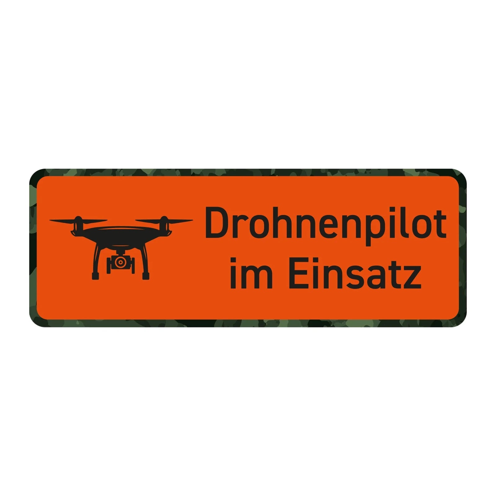 Wilde Hilde Original Magnetschild Drohnenpilot im Einsatz in Signalorange