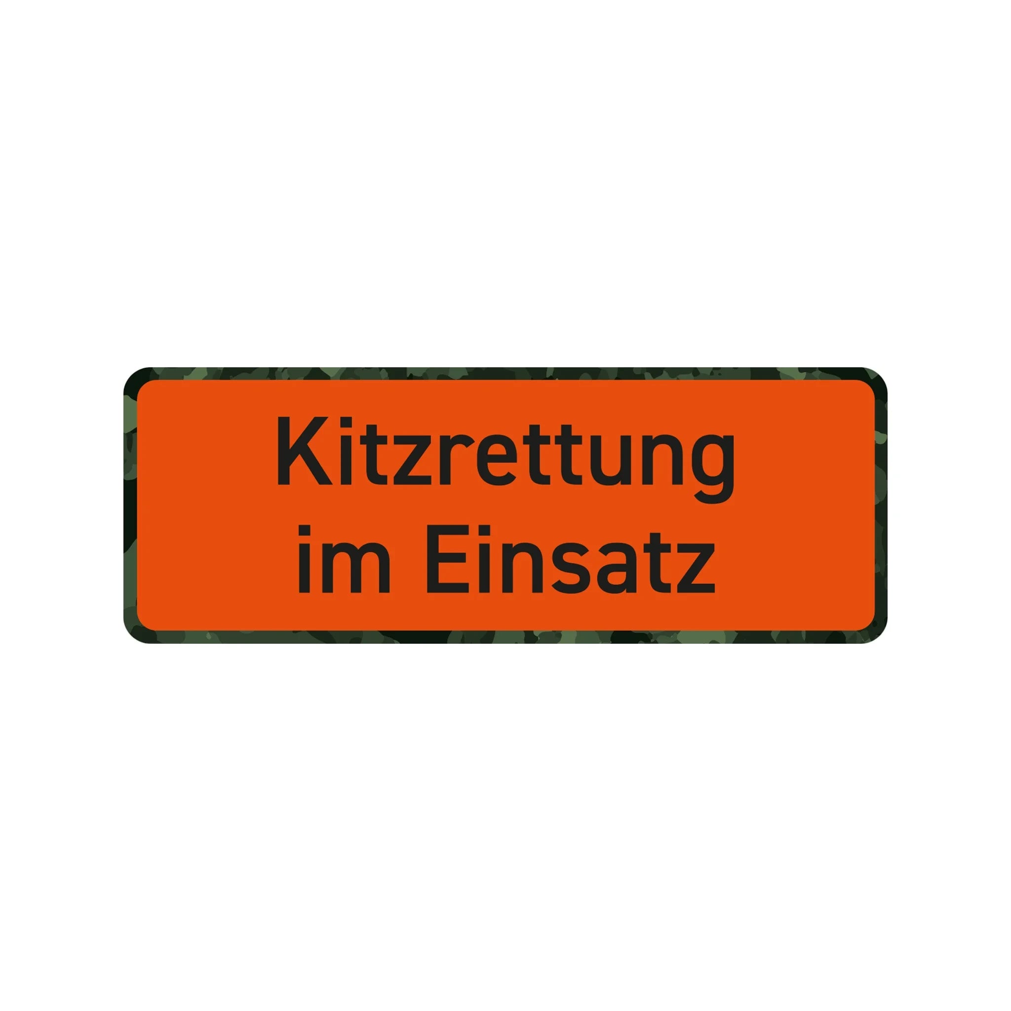 Wilde Hilde Original Magnetschild Kitzrettung im Einsatz in Signalorange