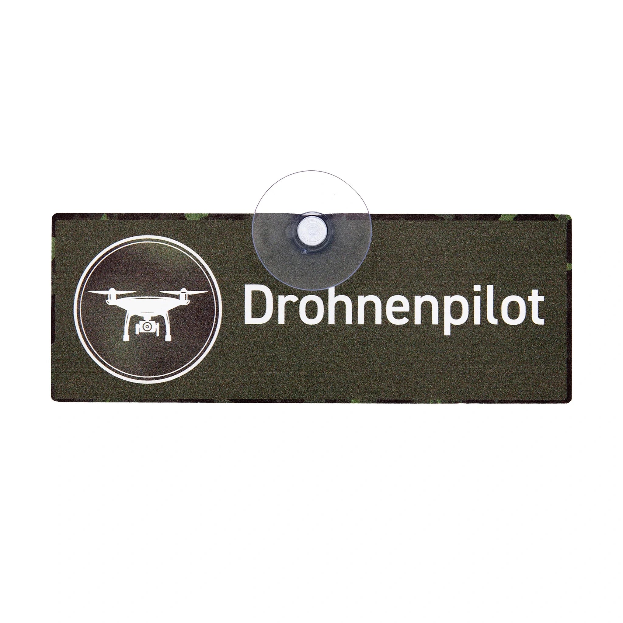 Wilde Hilde Saugnapfschild Drohnenpilot Oliv Weiß