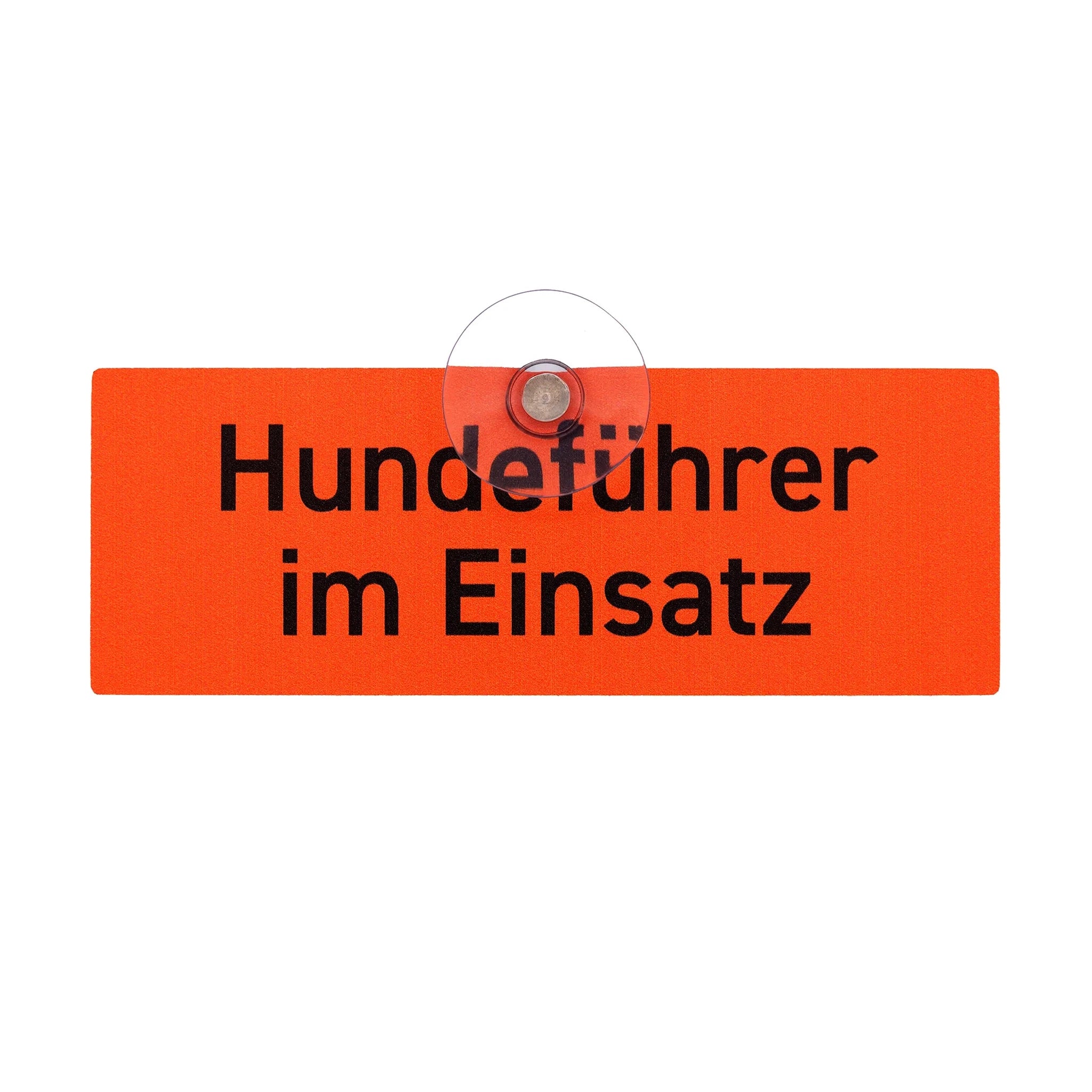 Wilde Hilde Saugnapfschild Hundeführer im Einsatz Orange Schwarz