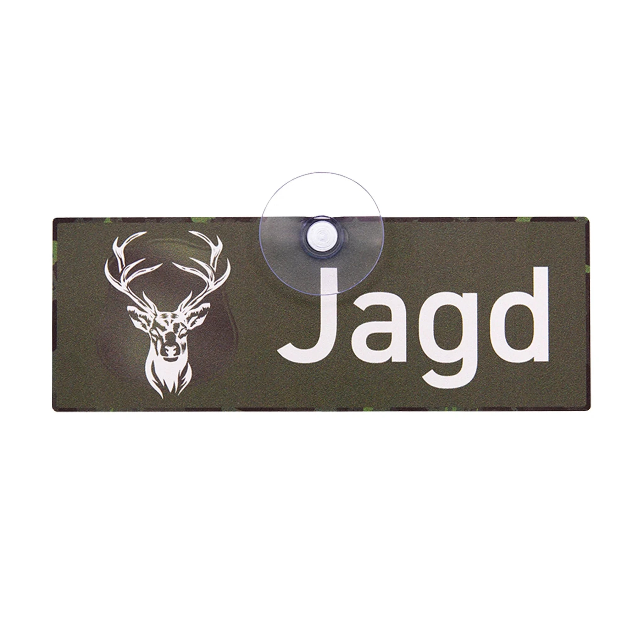 Wilde Hilde Saugnapfschild Jagd Oliv Weiß