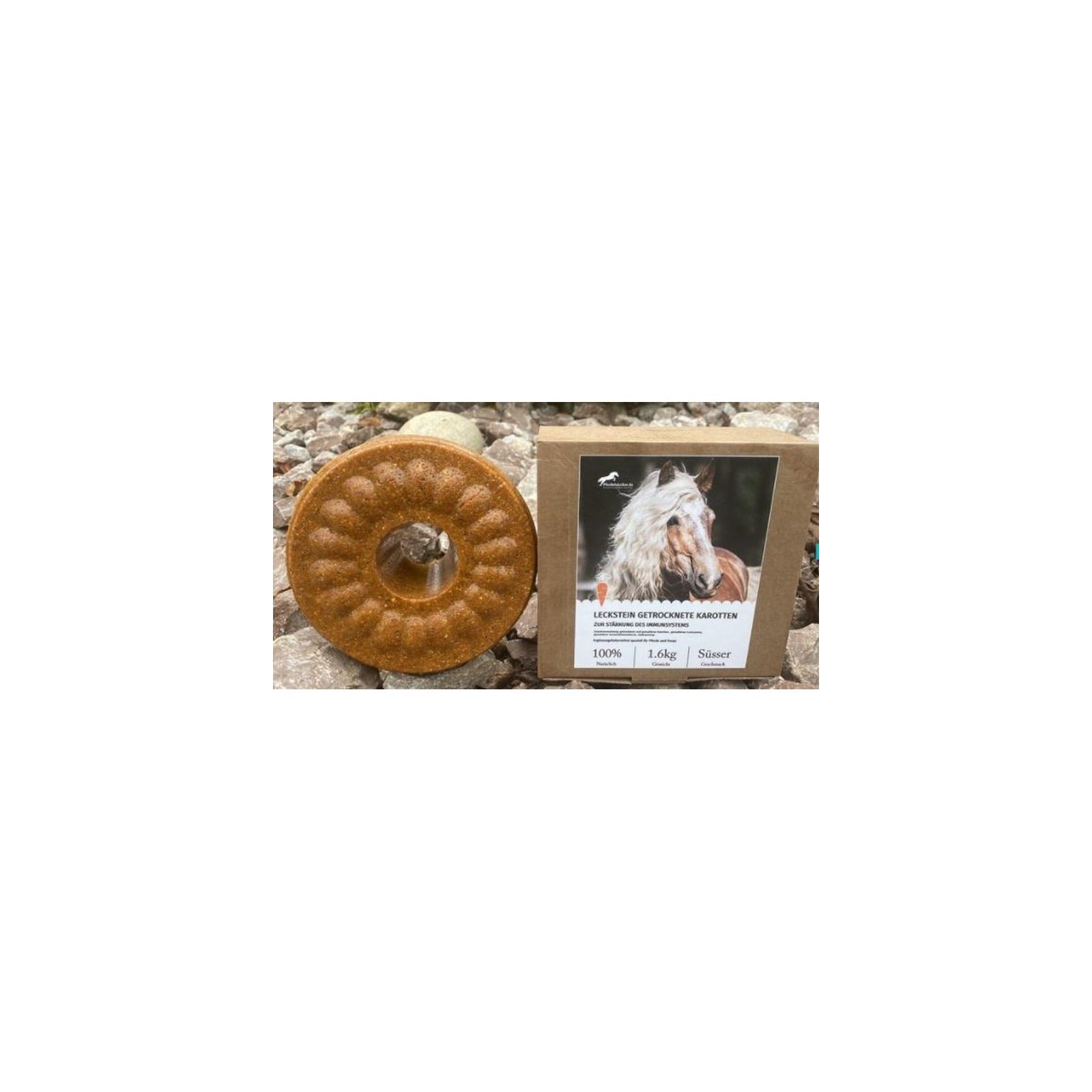 Wildlutscher Leckstein für Pferde und Ponys Getrocknete Karotten 1,6 kg