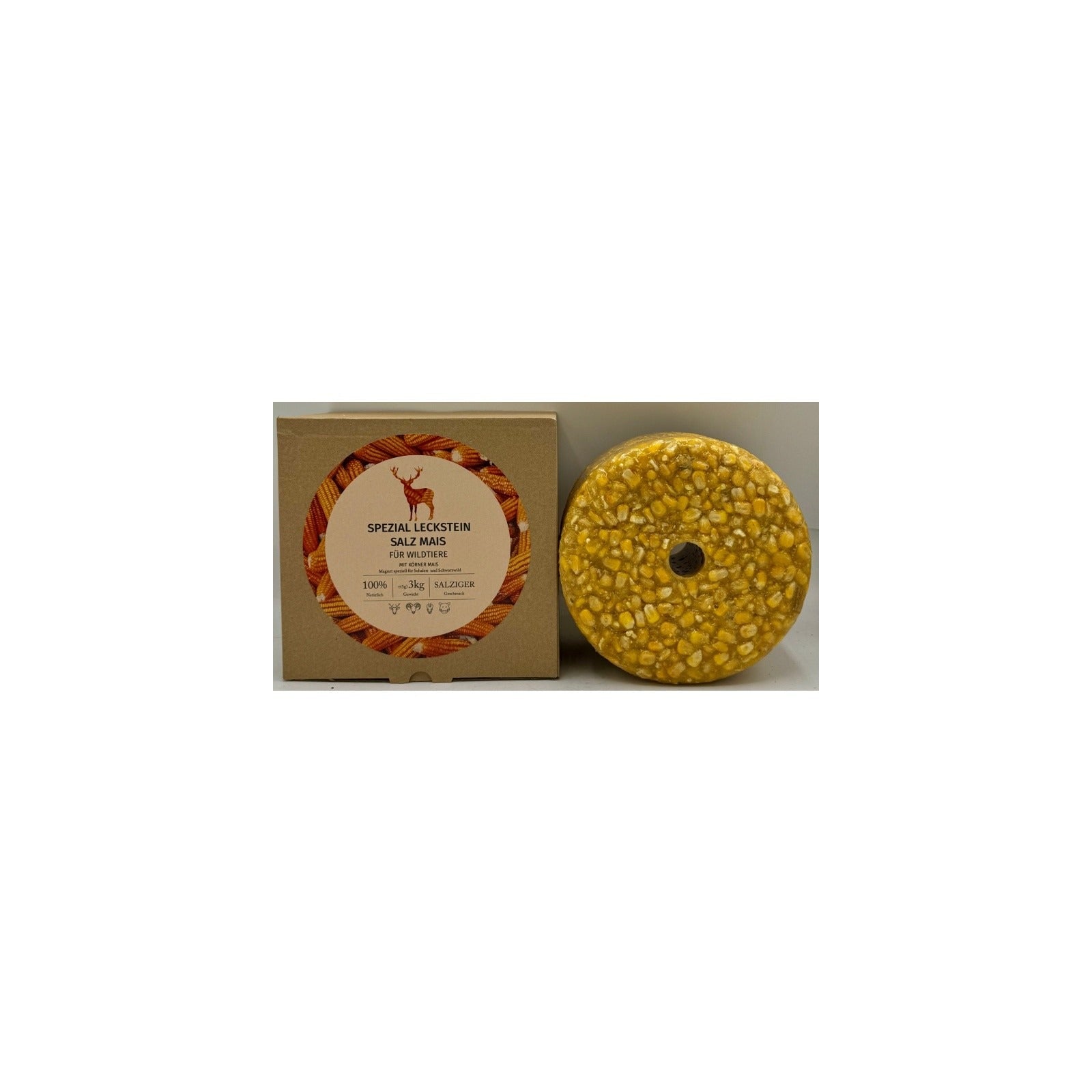 Wildlutscher Spezial Leckstein Salz Mais 3 kg