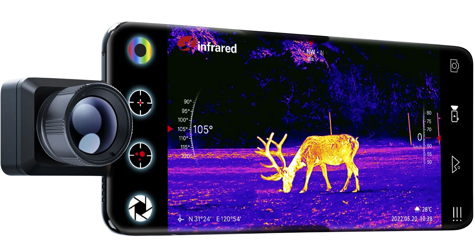 Xinfrared Thermal Eye T2 Pro iOS Wärmebildkamera am Smartphone