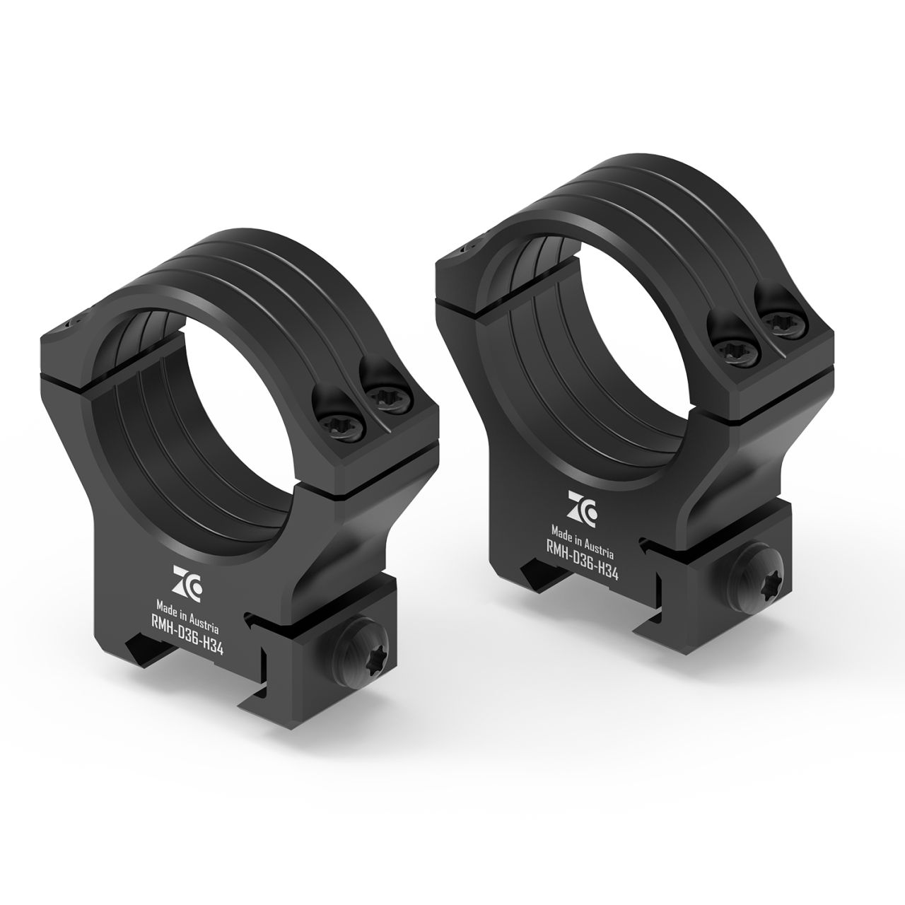 ZCO 400-0525 Hunter Ringmontage – zwei schwarze RMH-D36-H34 Ringe