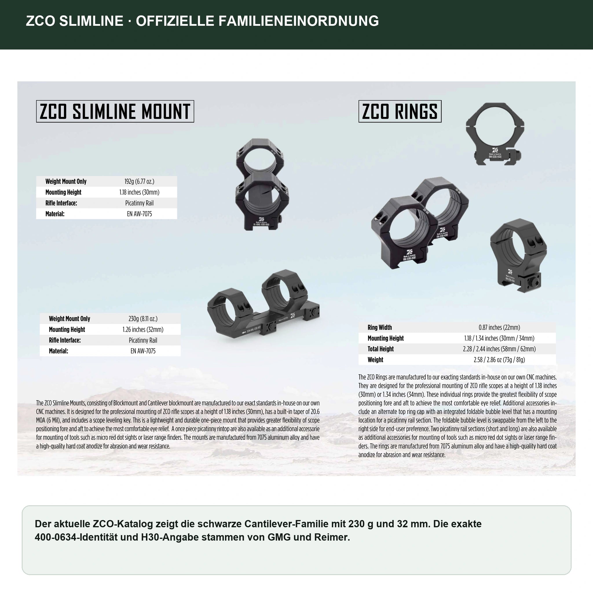 Offizielle ZCO Slimline Familienreferenz in Schwarz mit 32 mm und 230 g