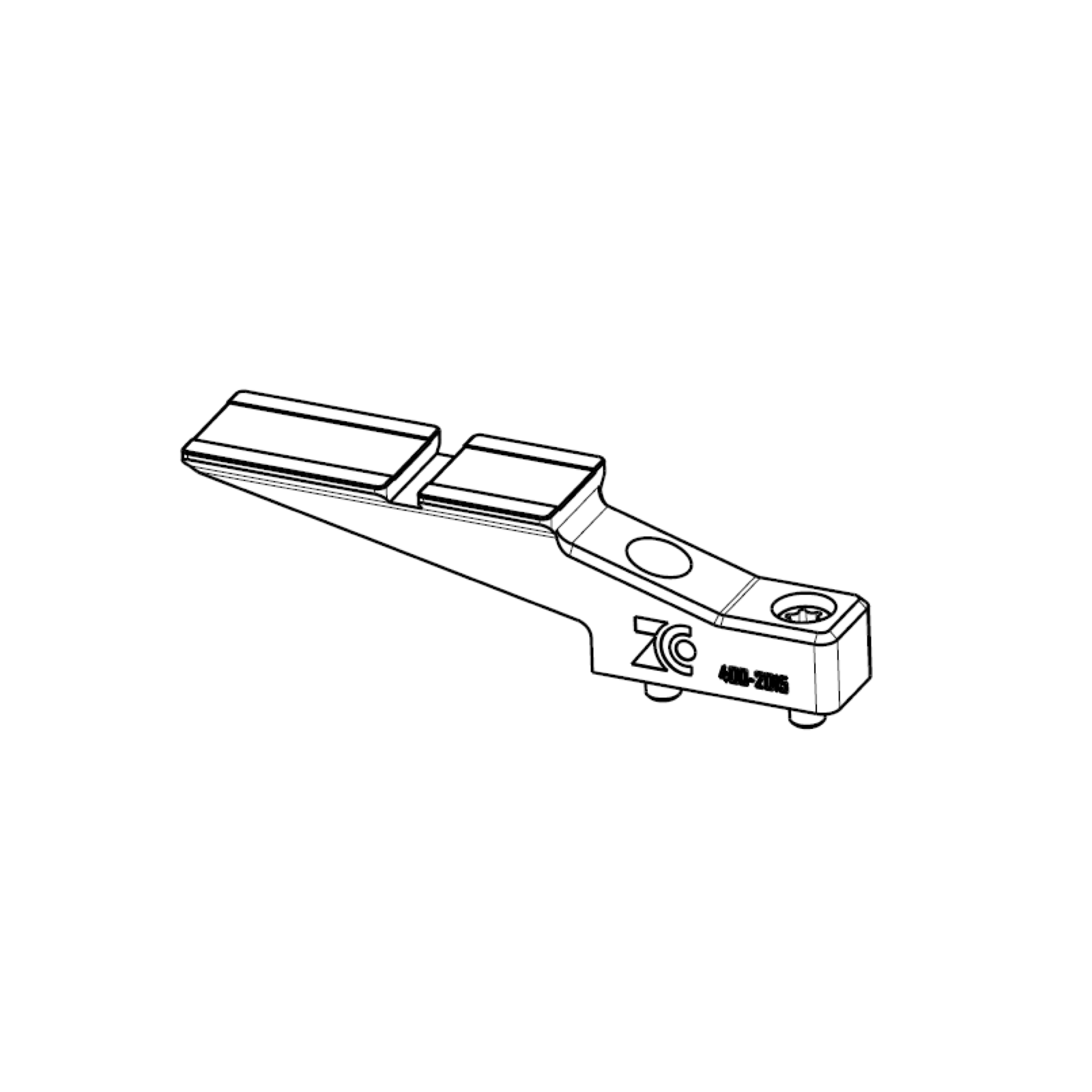 ZCO ACRO Adapter Rail Haupttyp 400-0814/400-0815 – offizielle Herstellerzeichnung