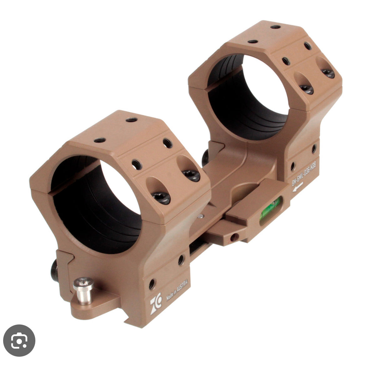 Offizielle ZCO Block Mount Gen2 Zeichnung für 400-0687 und 400-0688, FDE, 36 mm, 0 oder 6 MIL