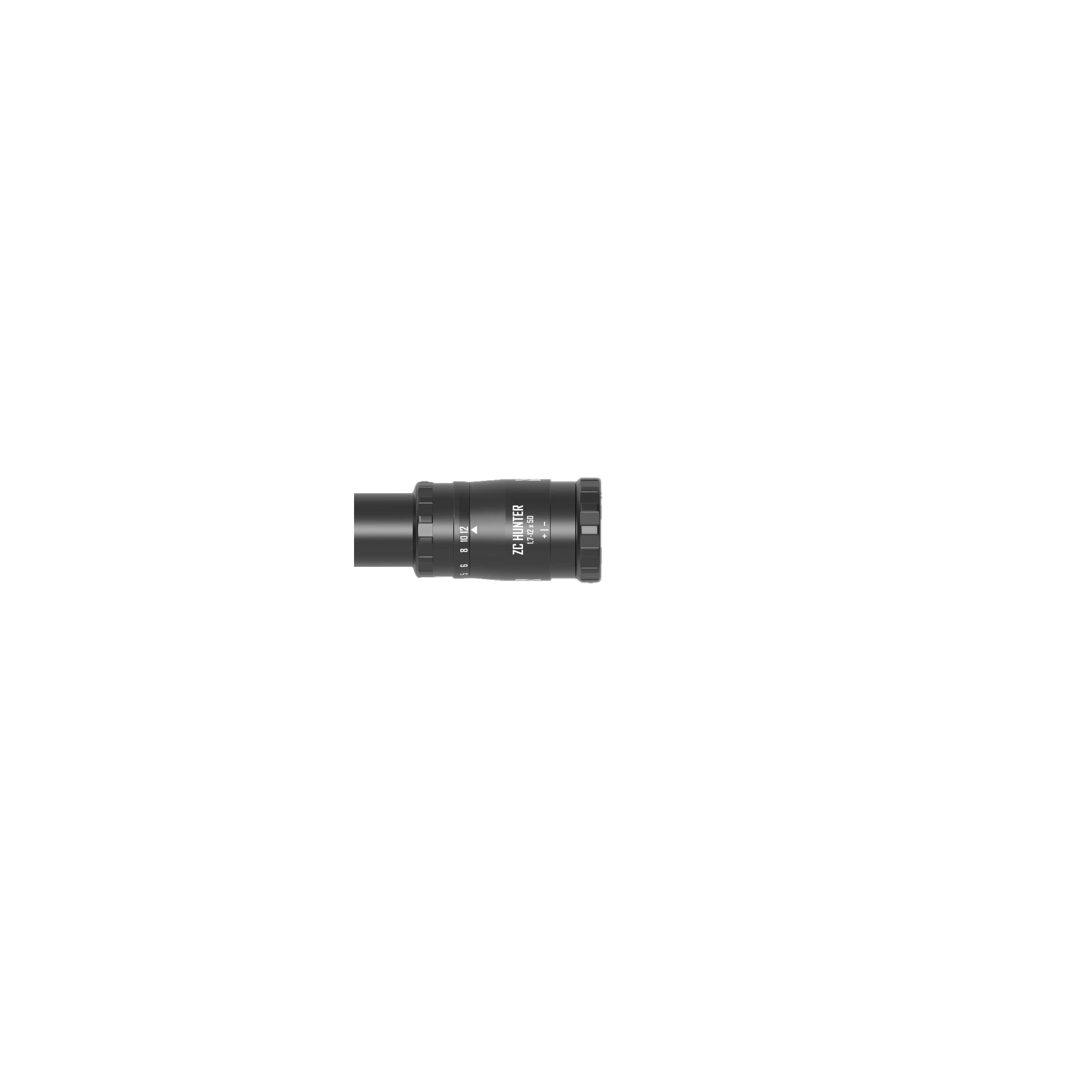 ZCO ZC Hunter 1,7–12×50 – Detailaufnahme von Zoomring und Okular