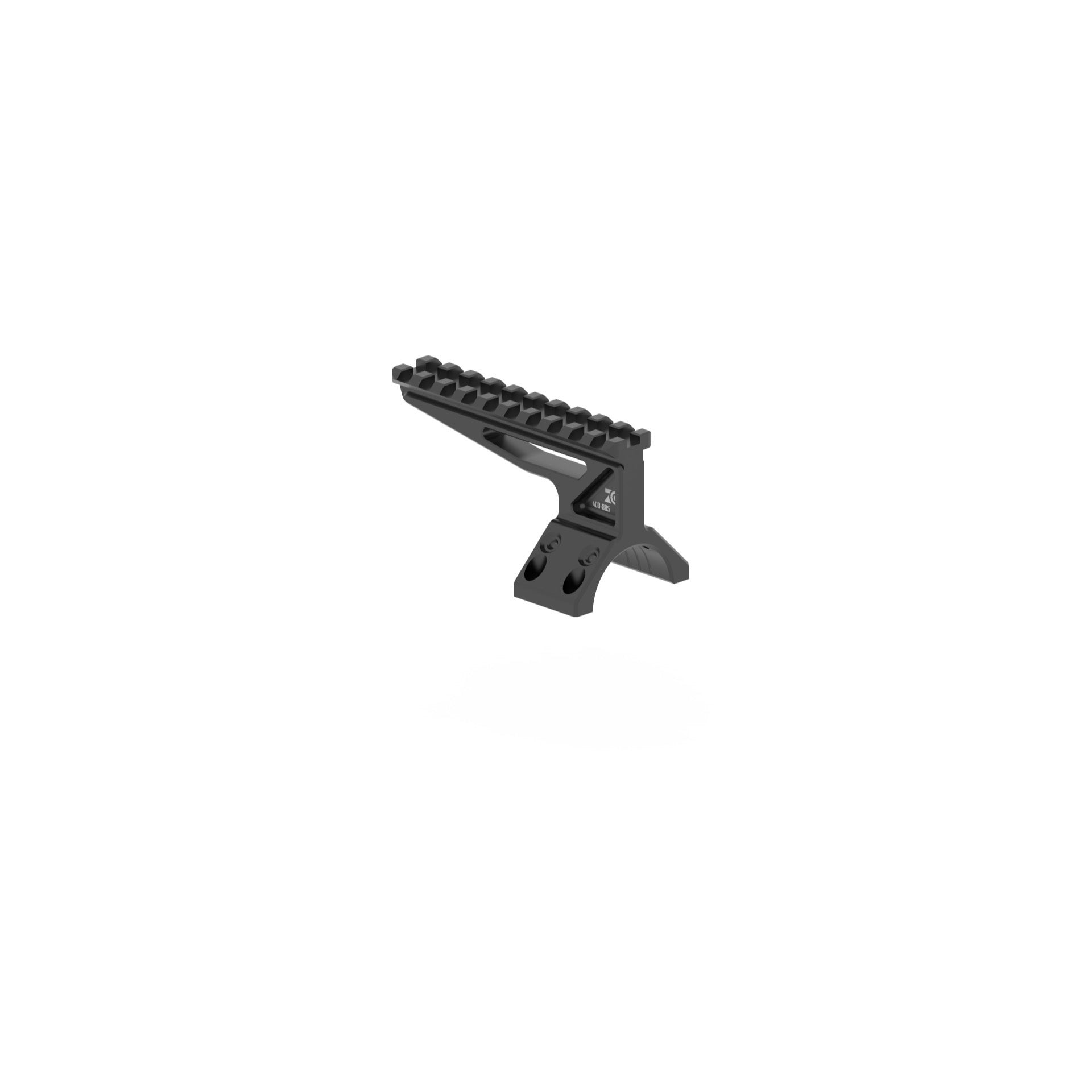 ZCO Upper Front Shell Haupttyp 400-885 als Geometrieansicht für 400-887; dargestellt in Schwarz, die bestellte Ausführung ist FDE