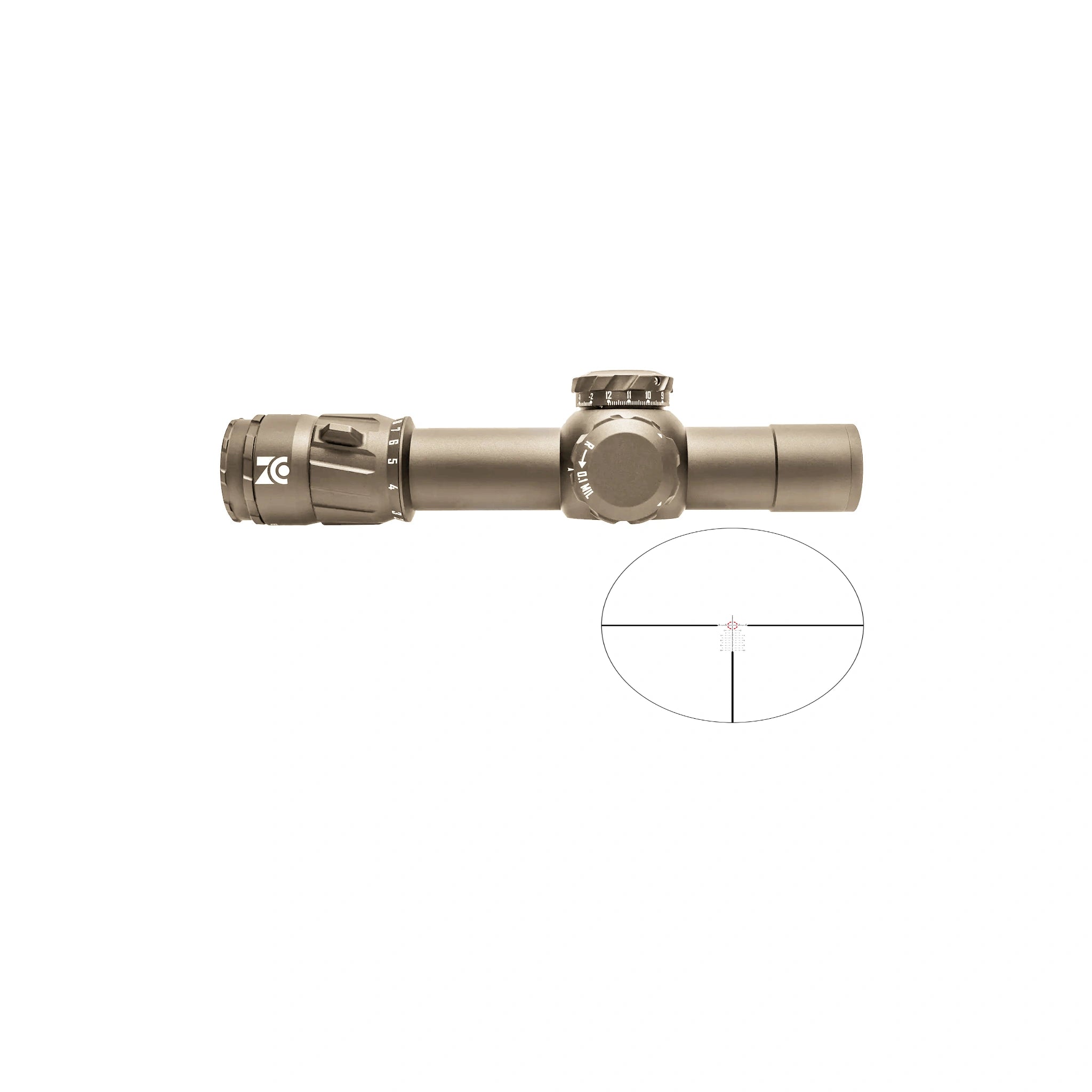 ZCO ZC210 2–10×30 HTR FDE – Gesamtansicht mit HTR-Absehen
