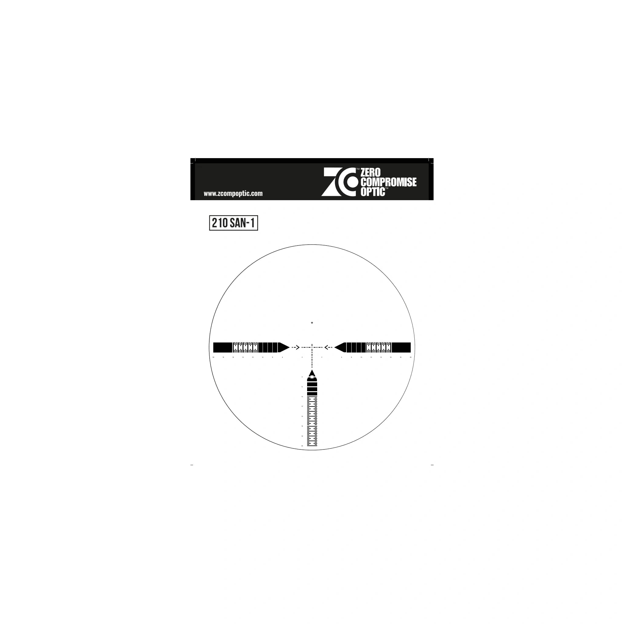 ZCO ZC210 SAN‑1 – beleuchtetes FFP-Absehen
