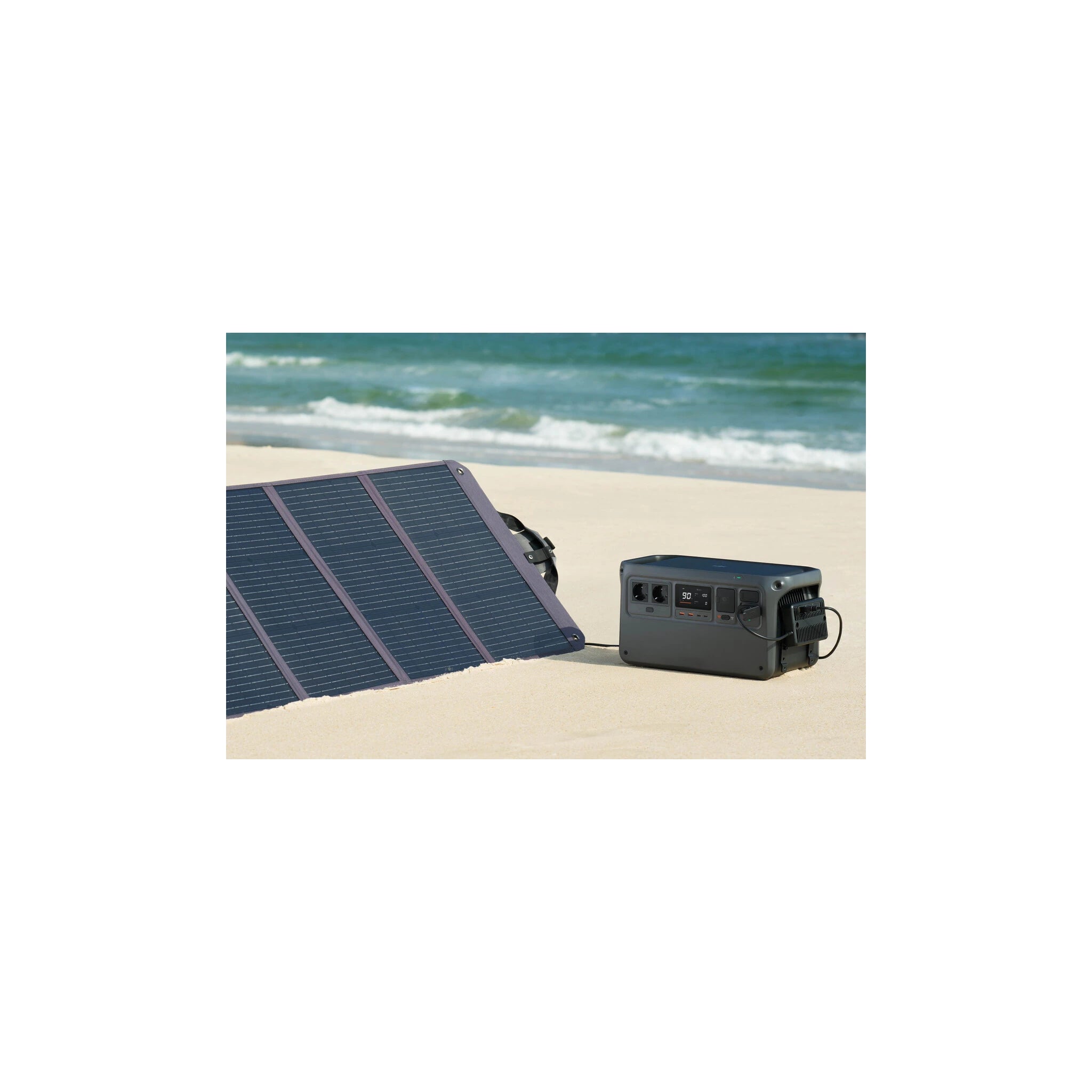 Zignes 120 W Solarpanel mit DJI Power beim Outdoor-Einsatz